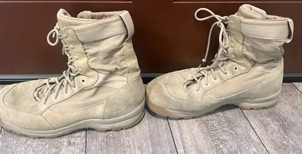 Danner Desert TFX Tan Leather Combat Tactical Boots Men's Size 11 EE Wide